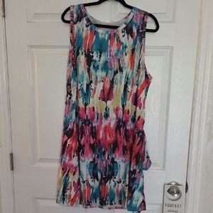 Colorful Sleeveless Midi Dress